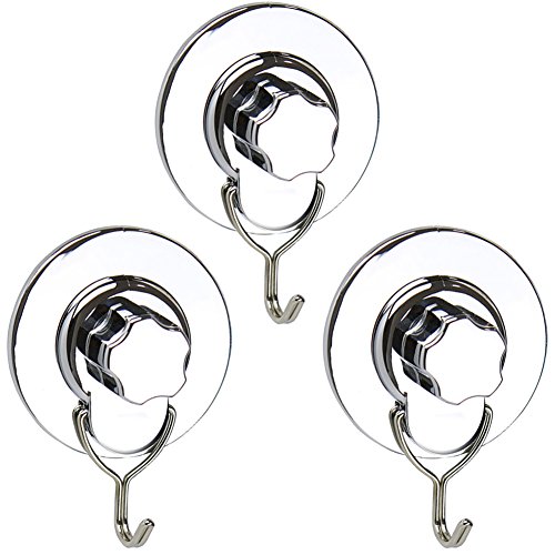 0714119203572 - GENERIC BATHROOM SUCTION CUP HOOK CHROME PLATED (PACK OF 3)