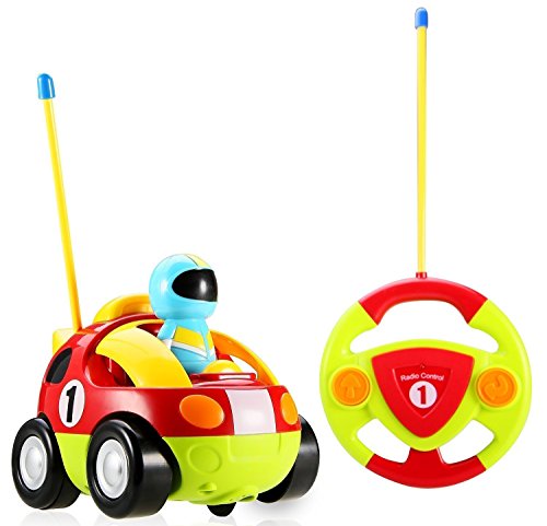 0714119333552 - YKS CARTOON R/C RACE CAR RADIO CONTROL TOY FOR TODDLERS AND KIDS (RED)