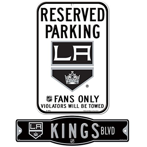 0714119672644 - LOS ANGELES KINGS NHL PLASTIC SIGNS - 2 PACK