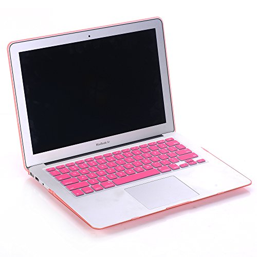 0714131391448 - GENERIC NEW PINK RUBBERIZED MATTE HARD CASE COVER SKIN + KEYBOARD COVER FOR APPLE MACBOOK AIR 13 A1369 A1466