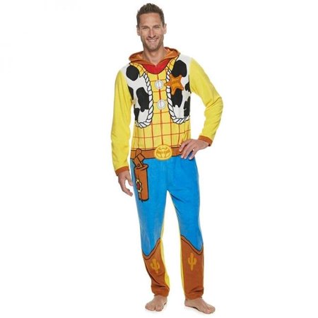 0714147411741 - TOY STORY SHERIFF WOODY MEN’S HOODED UNION SUIT