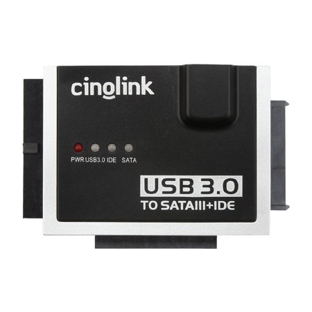 0714169894416 - CINOLINK® USB 3.0 TO SATA AND IDE HARD DRIVE ADAPTER UNIVERSAL 2.5/3.5/5.25 DRIVES, WITH 4 FEET (1.2 METERS) USB 3.0 CABLE