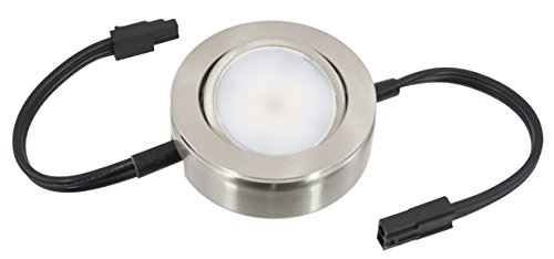 0714176001777 - AMERICAN LIGHTING MVP-1-NK-B DIMMABLE LED MVP PUCK LIGHT WITH 6 LEAD WIRE, 6 TAIL WIRE AND MOUNTING SCREWS, 4.3W, NICKEL