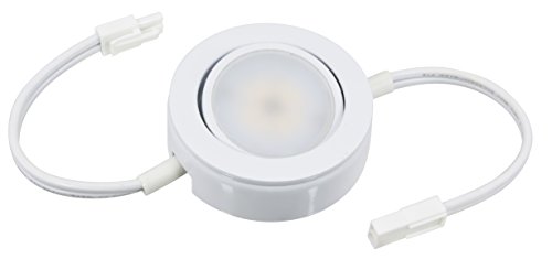 0714176001784 - AMERICAN LIGHTING MVP-1-WH-B DIMMABLE LED MVP PUCK LIGHT WITH 6 LEAD WIRE, 6 TAIL WIRE AND MOUNTING SCREWS, 4.3W, WHITE