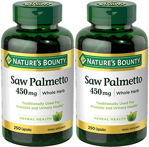 0714270017698 - NATURE'S BOUNTY NATURAL SAW PALMETTO 450 MG, 500 CAPSULES (2 X 250 COUNT BOTTLES)