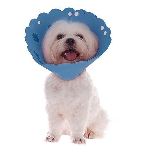 0714402880121 - ZYURONG PROTECTIVE COLLAR WOUND HEALING CONE PROTECTION SMART COLLAR FOR DOG CAT PET BLUE M