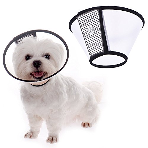 0714402880305 - ZYURONG PROTECTIVE COLLAR WOUND HEALING CONE PROTECTION SMART COLLAR FOR DOG CAT PET TRANSPARENT XL