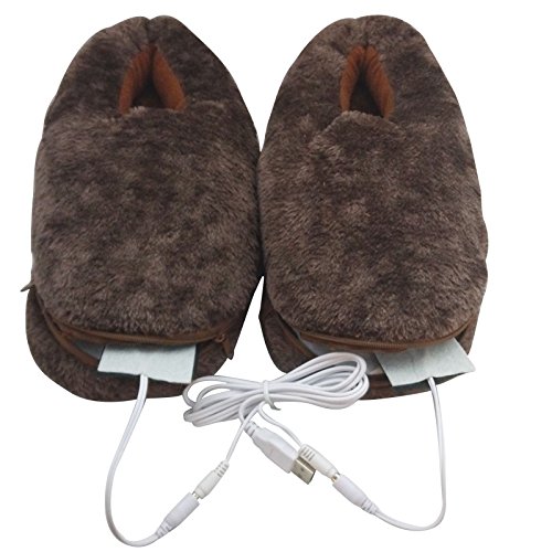 0714532351430 - USB HEATING SHOES SLIPPERS KEEP FEET WARM ELECTRIC POWERED SHOES COLDPROOF