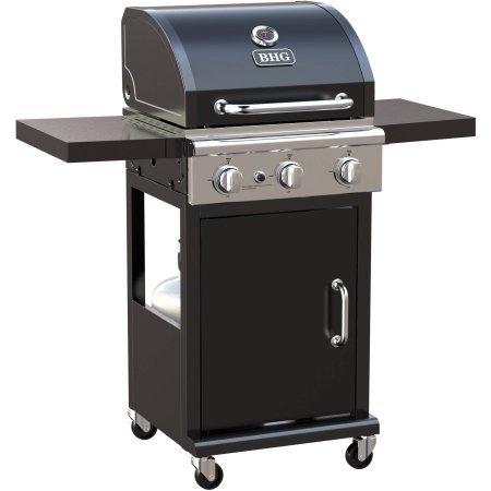 0714547226310 - BETTER HOMES AND GARDENS 3-BURNER GAS GRILL, BLACK/ ELECTRONIC IGNITION NATURAL GAS CONVERTIBLE (ORIFICES INCLUDED)