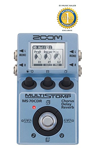 0714573521878 - ZOOM MS-70CDR MULTISTOMP CHORUS DELAY REVERB PEDAL WITH 1 YEAR FREE EXTENDED WARRANTY