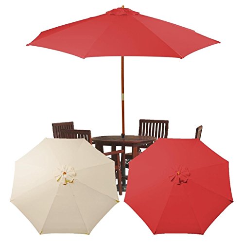 0714602100159 - GENERIC YANHONG150720-277 8YH1271YH TAN RED BEIGE CANOPY REPLACEMENT TOP T TOP OUTDO 9FT 8 RIB PATIO 9FT 8 RIB OUTDOOR TAN RED BEIGE OVER CANO UMBRELLA COVER TIO UMBRE OUTDOOR TAN RED BEIGE