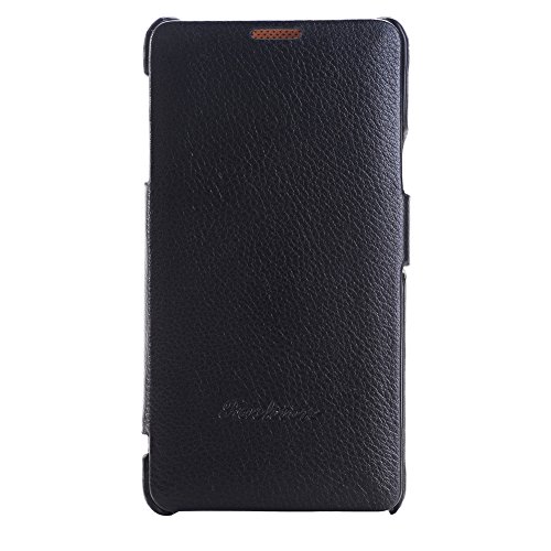 0714602948584 - GENERIC GENIUNE LEATHER CASE, SIDE OPEN LEATHER CASE, BOOK FOLD LEATHER CASE FOR SAMSUNG GALAXY NOTE 4 (BLACK)