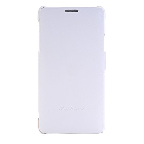 0714602948614 - GENERIC GENIUNE LEATHER CASE, SIDE OPEN LEATHER CASE, BOOK FOLD LEATHER CASE FOR SAMSUNG GALAXY NOTE 4 (WHITE)