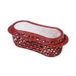 0071463047154 - LARGE CAPACITY DISHWASHER BASKET WITH MESH COVER RED