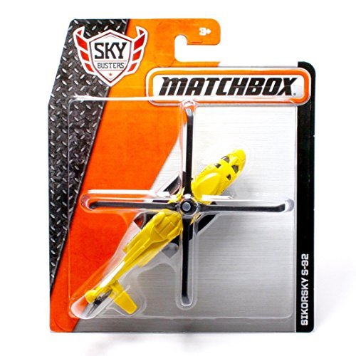 0071463093984 - SIKORSKY S-92 (YELLOW) * MBX ON A MISSION * 2014 MATCHBOX SKY BUSTERS SERIES DIE-CAST AIRCRAFT
