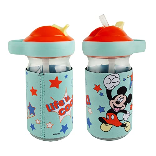 0071463118243 - THE FIRST YEARS CHILL & SIP MICKEY MOUSE KIDS INSULATED WATER BOTTLE - TODDLER WATER BOTTLES - 12 OZ - 24 MONTHS AND UP