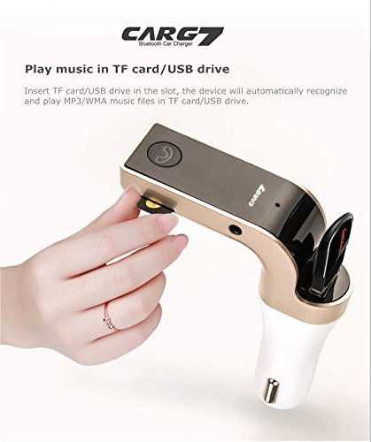 0714757517666 - WEILIANTE CAR G7 BLUETOOTH FM TRANSMITTER WITH TF/USB FLASH DRIVES MUSIC PLAYER