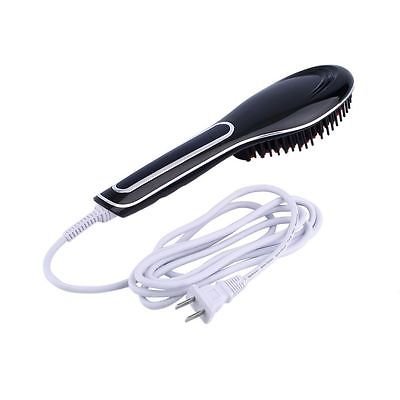 0714819438694 - PROFESSIONAL HAIR STRAIGHTENER COMB BRUSH LCD DISPLAY ELECTRIC HEATING STRAIGHTENING IRONS HAIR BRUSH HEATING COMB CERAMIC HAIR STRAIGHTENER BRUSH-BLACKCOLOR
