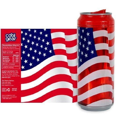 0714833880691 - COOL GEAR 16 OZ. CAN CHILLER (THE PATRIOT)