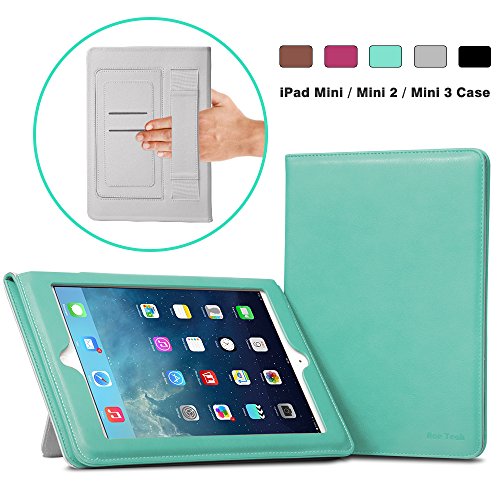 0714838876088 - IPAD MINI CASE, IPAD MINI 2 CASE, IPAD MINI 3 CASE, ACE TEAH™ PREMIUM WALLET CASE PU LEATHER CASE SMART AUTO WAKE / SLEEP PROTECTIVE COVER LIGHT WEIGHT SCRATCH-RESISTANT STAND CASE - TURQUOISE
