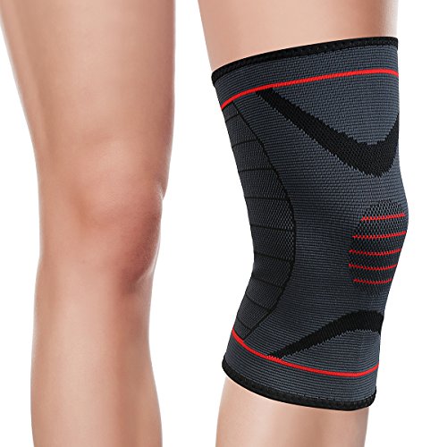0714874135828 - OMORC KNEE COMPRESSION SLEEVE KNEE BRACE FOR RUNNING, HIKING, BASKETBALL, SPORTS, PROTECTS PATELLA, IMPROVES CIRCULATION, JOINT PAIN RELIEF, ARTHRITIS AND INJURY RECOVERY (SINGLE WRAP)
