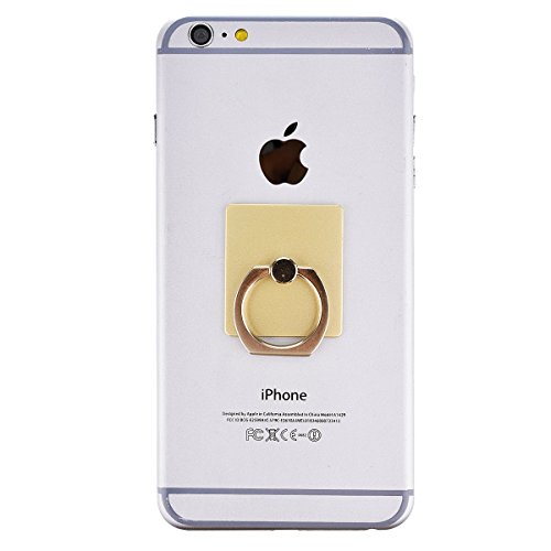 0714890814424 - WECHIP SMART RING STAND HOLDER/MOBILE PHONE RING STENT/ANTI-THEFT CLASP/ANTI-DROP/360 DEGREE ROTATING RING HOLDER MOBILE PHONE STAND FOR IPHONE 4 4S 5 5S 6 6S 6PLUS IPAD SUMSUNG HTC SMARTPHONE (GOLD)