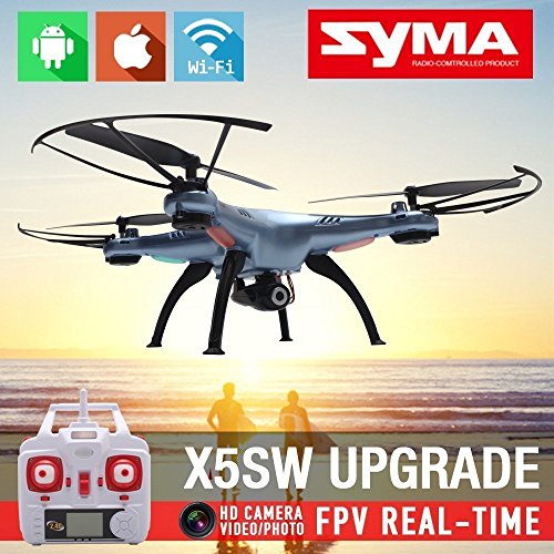 0714929655424 - MOROVAN SYMA X5HW FPV RC QUADCOPTER DRONE WITH WIFI CAMERA 2.4G 6-AXIS RC HELICOPTER VS SYMA X5SW UPGRADE WITH 5 CABLE