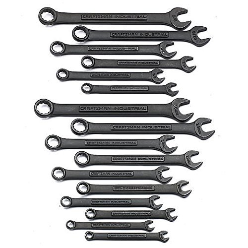 0714994818281 - CRAFTSMAN PROFESSIONAL USE 16-PIECE INCH/METRIC BLACK OXIDE COMBINATION WRENCH SET