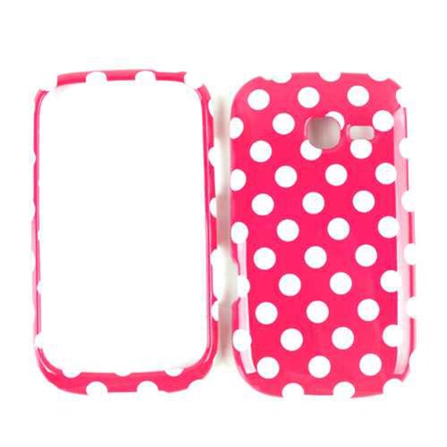 0715050104812 - FREEFORM 5 R480C, FOR SAMSUNG FREEFORM 5 R480C, FITTED CASE/SKIN NEW HARD RIGID PLASTIC, (WHITE DOTS ON HOT PINK) COVER CASE, SAMSUNG FREEFORM 5 R480C, PLAIN/PATTERNED/PICTORIAL DESIGN/FINISH SNAP HOUSING FACEPLATE PROTECTOR - TP1634 ACCESSORIESNMORE