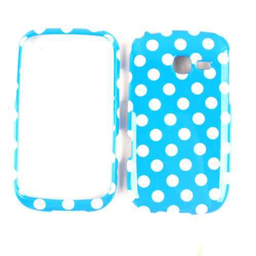 0715050105109 - FREEFORM 5 R480C, FOR SAMSUNG FREEFORM 5 R480C, FITTED CASE/SKIN NEW HARD RIGID PLASTIC, (WHITE DOTS BLUE) COVER CASE, SAMSUNG FREEFORM 5 R480C, PLAIN/PATTERNED/PICTORIAL DESIGN/FINISH SNAP HOUSING PROTECTOR FACEPLATE - TP1633 ACCESSORIESNMORE