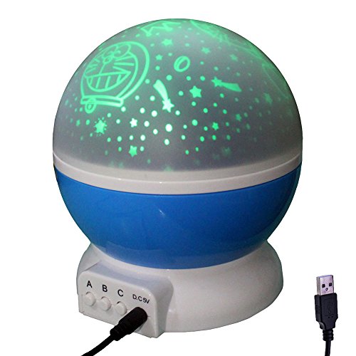 0715134647570 - AROMA NIGHT LIGHTING LAMP 3 MODEL LIGHT ROMANTIC ROTATING COSMOS STAR DORAEMON CROWN PROJECTOR ,ROTATION NIGHT PROJECTION LAMP FOR CHILDREN ,CHRISTMAS GIFT ,KIDS,HOME,INDOORS, BEDROOM (BLUE)
