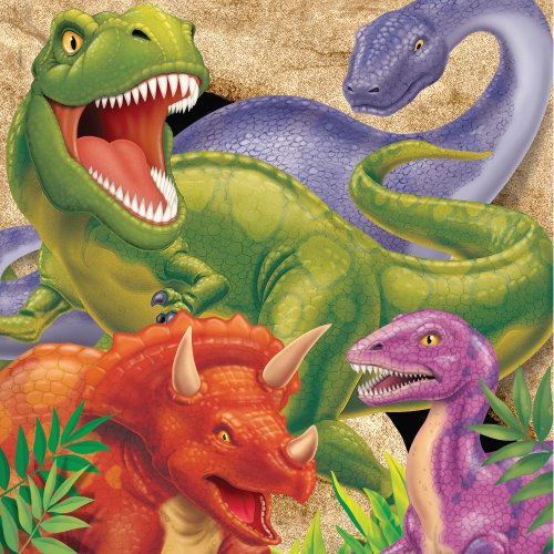 7152555157296 - CREATIVE CONVERTING DINO BLAST 16 COUNT 3-PLY PAPER LUNCH NAPKINS