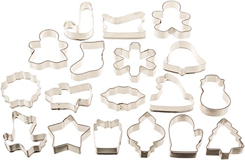 7153004481542 - WILTON HOLIDAY 18 PC METAL COOKIE CUTTER SET, 2308-1132