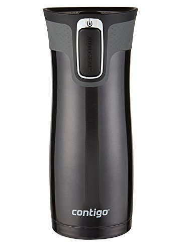 7153004553355 - CONTIGO AUTOSEAL WEST LOOP STAINLESS STEEL TRAVEL MUG WITH EASY CLEAN LID, 16-OUNCE, BLACK