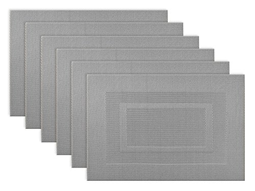 7153004578846 - DII EVERDAY, EASY TO CLEAN INDOOR/OUTDOOR WOVEN VINYL 13X18 DOUBLE BORDER PLACEM