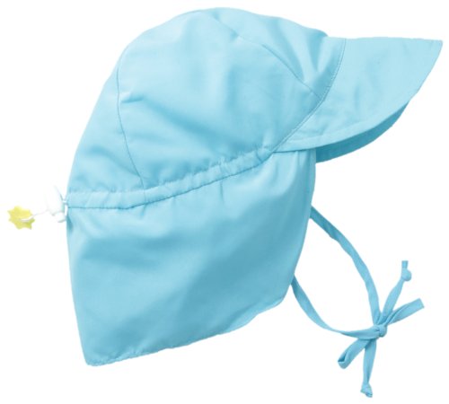 0715418034034 - I PLAY. UNISEX BABY SOLID FLAP SUN PROTECTON HAT, AQUA, INFANT/6 18 MONTHS