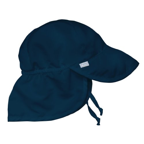 0715418071886 - I PLAY. UNISEX-BABY INFANT SOLID FLAP SUN PROTECTION HAT, NAVY, 9-18 MONTHS