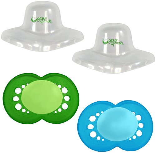 0715418075235 - GREEN SPROUTS BY I PLAY. PACIFIER - BOY - 6 MONTHS+ - 2 PK