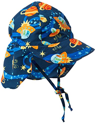 0715418122731 - I PLAY. BABY BOYS' CLASSICS FLAP SUN PROTECTION HAT, NAVY, INFANT/6 18 MONTHS