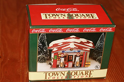 0715429076009 - 1992 COCA COLA HOLIDAY TOWN SQUARE COLLECTION HOWARD OIL GAS STATION