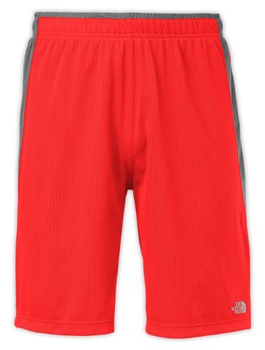 0715752420791 - THE NORTH FACE MEN'S CIRCUIT SHORTS FIERY RED / MONUMENT GREY SMALL