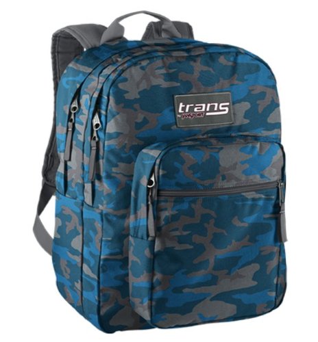 0715752784398 - TRANS BY JANSPORT TM60 SUPERMAX BACKPACK - FORGE GREY / BLUE STREAK STATUS CAMO (9TS)