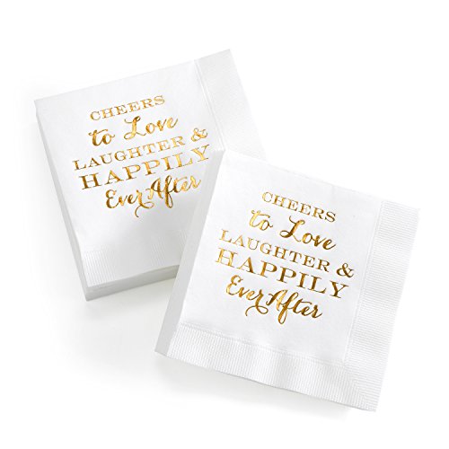 0715781410572 - HORTENSE B. HEWITT 41057 LOVE, LAUGHTER 50COUNT LOVE, LAUGHTER & HAPPILY EVER AFTER BEVERAGE NAPKIN