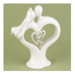 0715781418127 - KISSING COUPLE CAKE TOP WHITE 5.75 IN