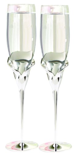 0715781762923 - HORTENSE B. HEWITT WEDDING ACCESSORIES CHAMPAGNE TOASTING FLUTES, CALLA LILY, SET OF 2