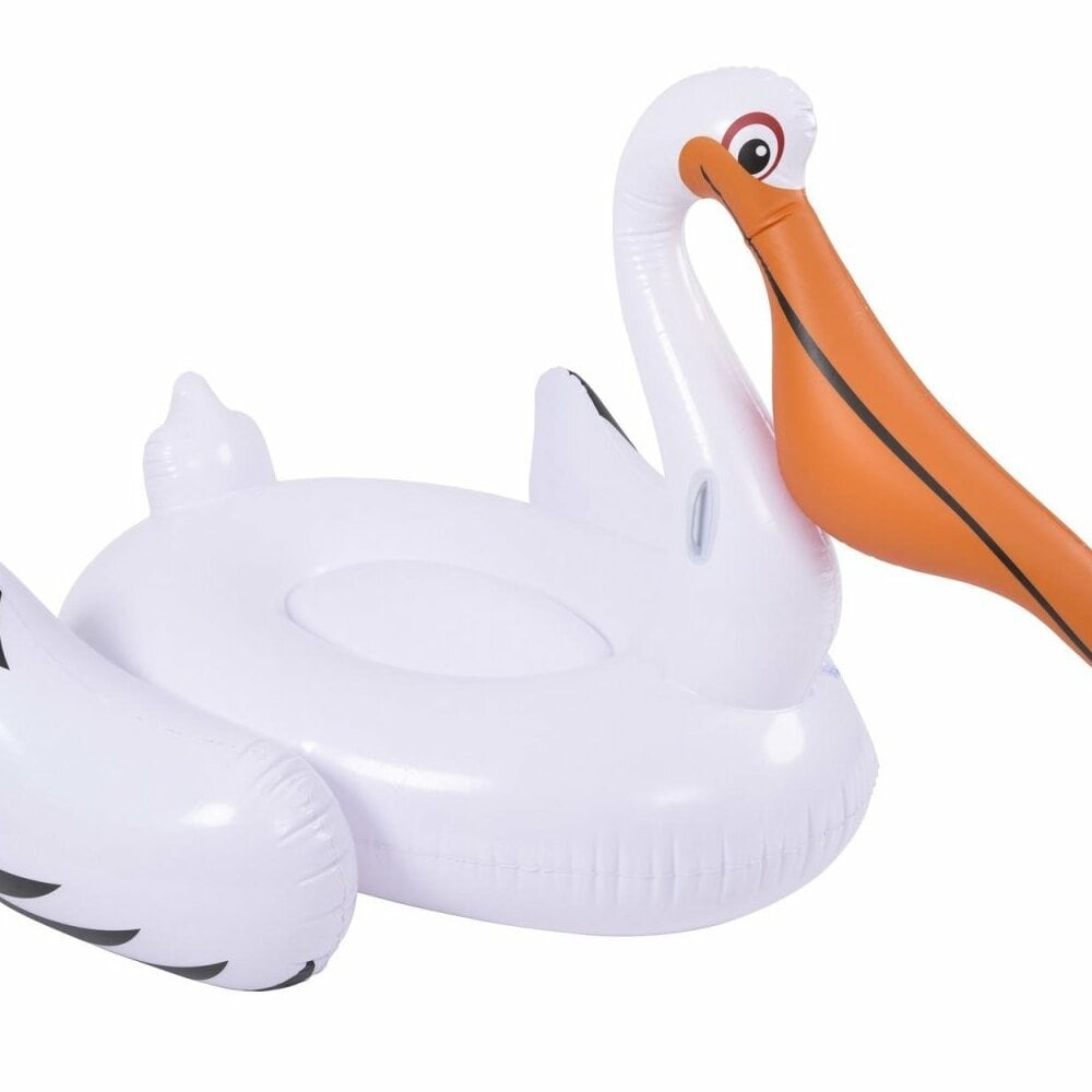 0071583345741 - POOL CENTRAL 32743710 80.5 IN. INFLATABLE WHITE & ORANGE GIANT PELICAN SWIMMING POOL FLOAT