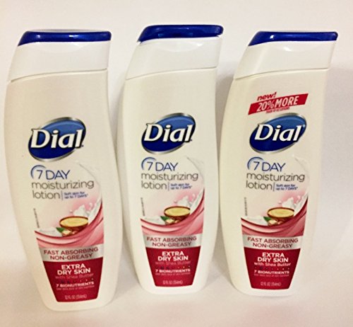 0715875052664 - DIAL 7 DAY EXTRA DRY SKIN LOTION WITH SHEA BUTTER, 3 PIECE BUNDLE ,12 OZ EACH