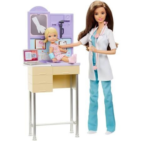 0715877272237 - BARBIE CAREERS PEDIATRICIAN PLAYSET READY TO SEE PATIENTS WITH FURNITURE FOR A STYLISH OFFICE
