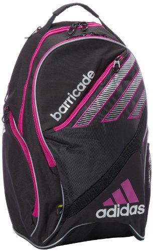 0716106647260 - ADIDAS BARRICADE II TENNIS RACQUET BACKPACK, BLACK/VIVID PINK, ONE SIZE FITS ALL