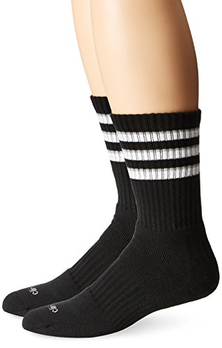 0716106665158 - ADIDAS MEN'S TEAM CREW SOCK (PACK OF 2), ONE SIZE FITS ALL, BLACK/WHITE